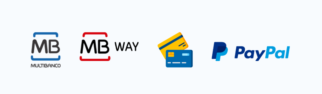 meios de pagamento multibanco mbway cartao de credito paypal